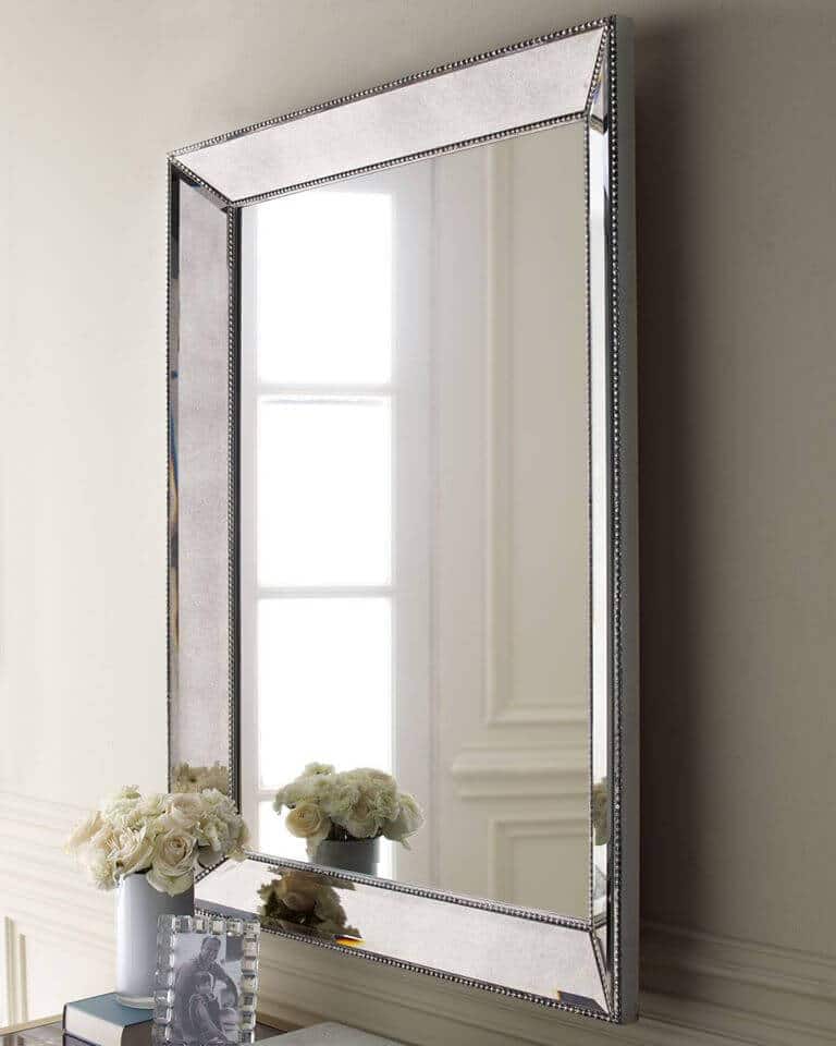 Crystal Silver mirror frame